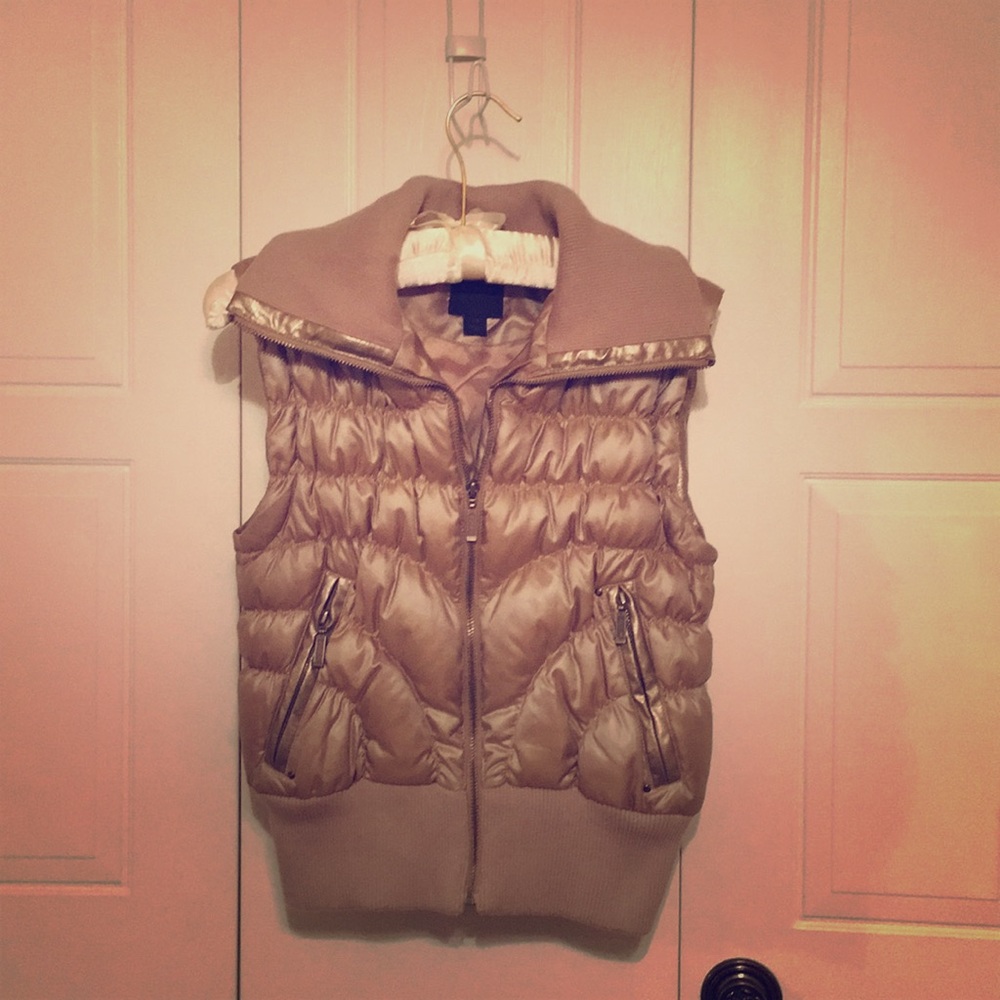 Gold puffy vest